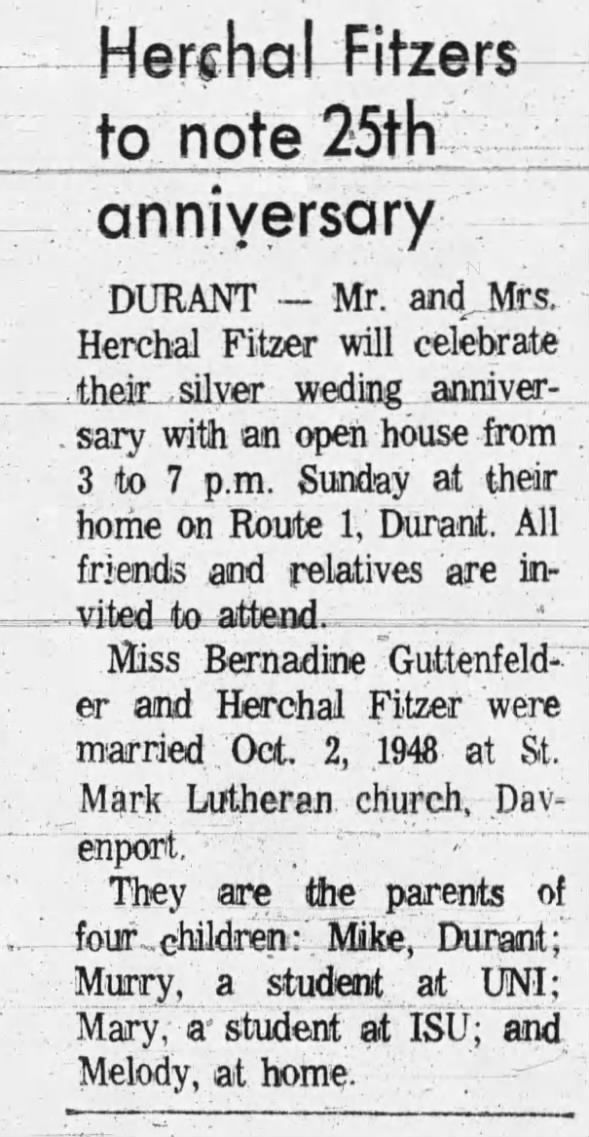 Clipping from The Muscatine Journal